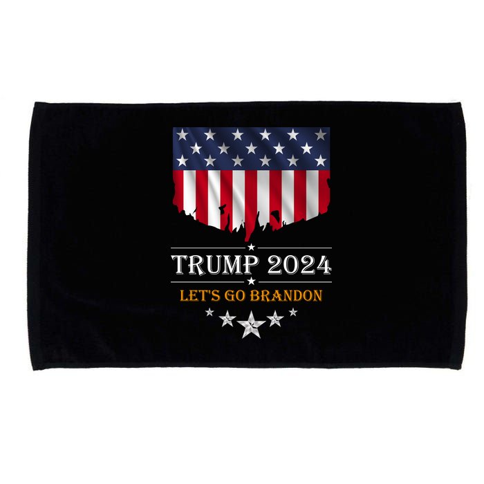 Trump 2024 Lets Go Brandon U.S Flag Microfiber Hand Towel