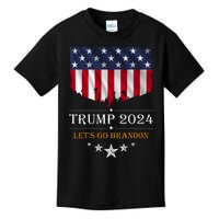 Trump 2024 Lets Go Brandon U.S Flag Kids T-Shirt