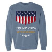 Trump 2024 Lets Go Brandon U.S Flag Garment-Dyed Sweatshirt