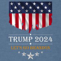 Trump 2024 Lets Go Brandon U.S Flag Garment-Dyed Sweatshirt