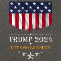 Trump 2024 Lets Go Brandon U.S Flag Cotton Canvas Backpack