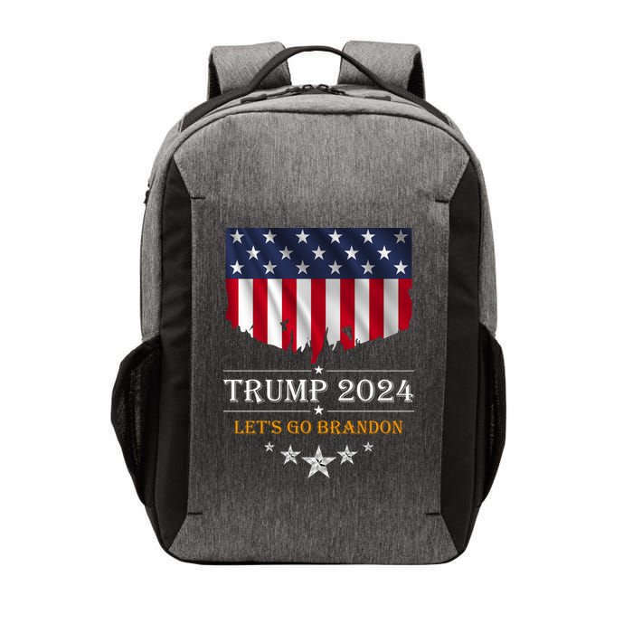 Trump 2024 Lets Go Brandon U.S Flag Vector Backpack