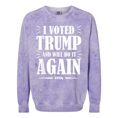 Trump 2024: Legacy Unwavering Colorblast Crewneck Sweatshirt