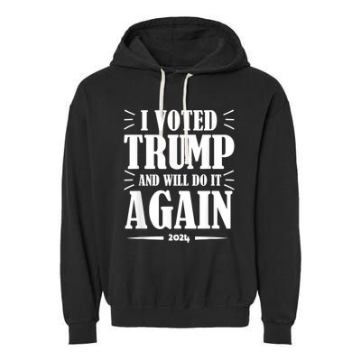 Trump 2024: Legacy Unwavering Garment-Dyed Fleece Hoodie