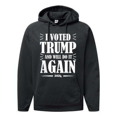 Trump 2024: Legacy Unwavering Performance Fleece Hoodie