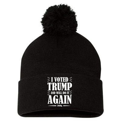 Trump 2024: Legacy Unwavering Pom Pom 12in Knit Beanie