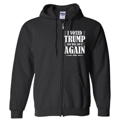 Trump 2024: Legacy Unwavering Full Zip Hoodie