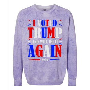 Trump 2024: Legacy Unwavering Colorblast Crewneck Sweatshirt