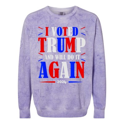 Trump 2024: Legacy Unwavering Colorblast Crewneck Sweatshirt