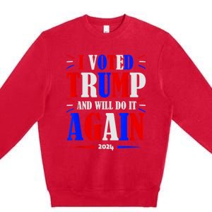 Trump 2024: Legacy Unwavering Premium Crewneck Sweatshirt