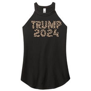 Trump 2024 Leopard Print Support Graphic Women's Perfect Tri Rocker Tank