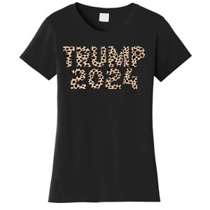 Trump 2024 Leopard Print Support Graphic Women's T-Shirt