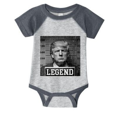 Trump 2024 Mugshot President Legend Infant Baby Jersey Bodysuit