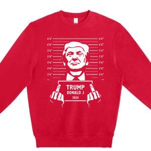 Trump 2024 Mugshot Style Poster Premium Crewneck Sweatshirt