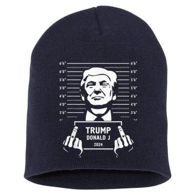 Trump 2024 Mugshot Style Poster Short Acrylic Beanie