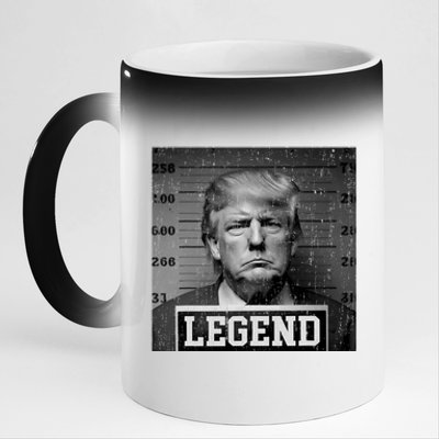 Trump 2024 Mugshot President Legend 11oz Black Color Changing Mug