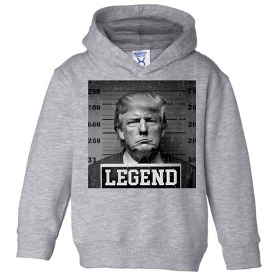 Trump 2024 Mugshot President Legend Toddler Hoodie