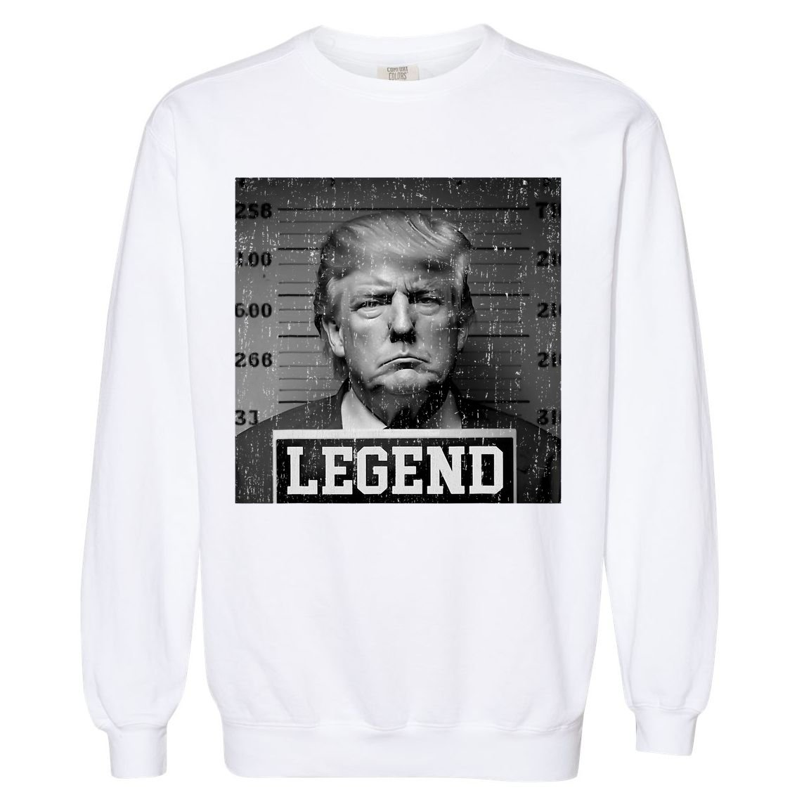 Trump 2024 Mugshot President Legend Garment-Dyed Sweatshirt