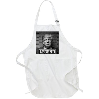 Trump 2024 Mugshot President Legend Full-Length Apron With Pockets