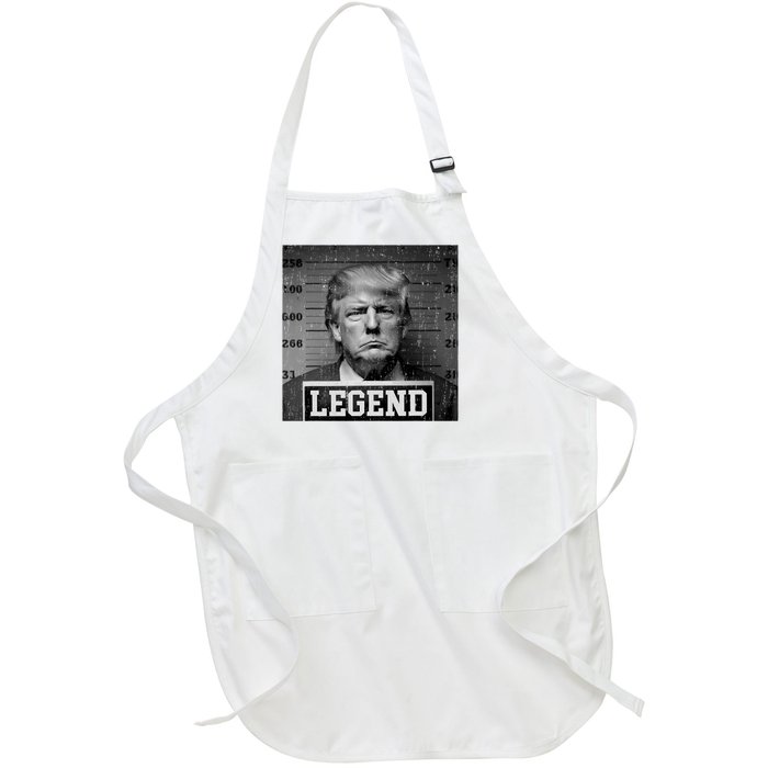 Trump 2024 Mugshot President Legend Full-Length Apron With Pockets