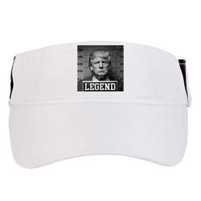 Trump 2024 Mugshot President Legend Adult Drive Performance Visor