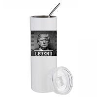 Trump 2024 Mugshot President Legend Stainless Steel Tumbler