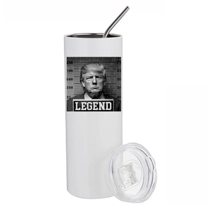 Trump 2024 Mugshot President Legend Stainless Steel Tumbler