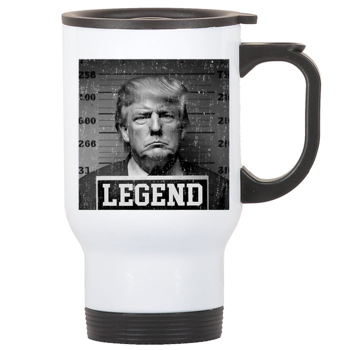 Trump 2024 Mugshot President Legend Stainless Steel Travel Mug