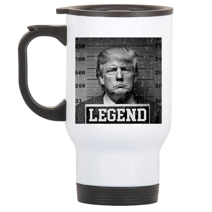 Trump 2024 Mugshot President Legend Stainless Steel Travel Mug