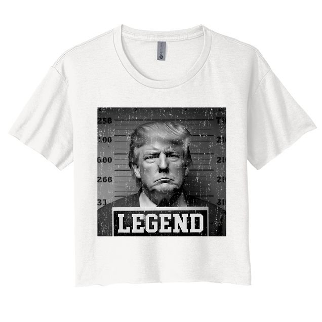 Trump 2024 Mugshot President Legend Crop Top