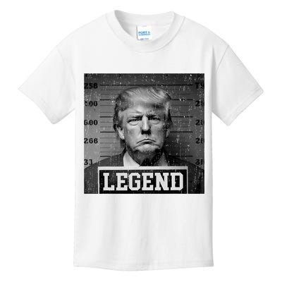 Trump 2024 Mugshot President Legend Kids T-Shirt