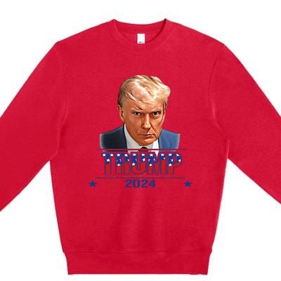 Trump 2024 Mugshot American Premium Crewneck Sweatshirt