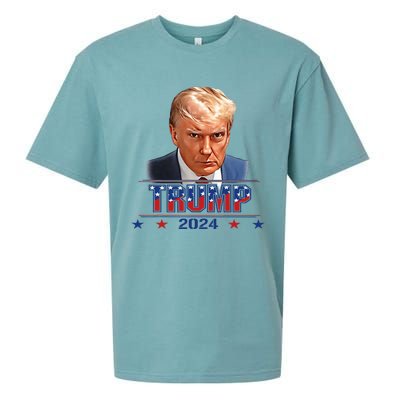 Trump 2024 Mugshot American Sueded Cloud Jersey T-Shirt