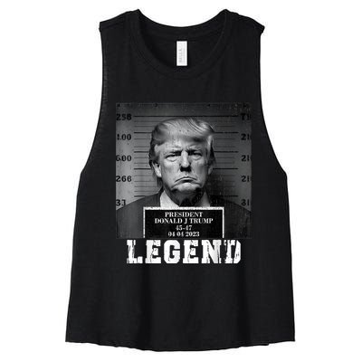 Trump 2024 Mugshot President Legend Women's Racerback Cropped Tank