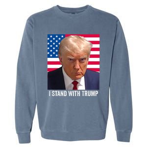 Trump 2024 Mugshot I Stand With Trump Pro Trump Garment-Dyed Sweatshirt