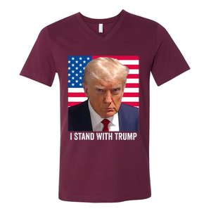 Trump 2024 Mugshot I Stand With Trump Pro Trump V-Neck T-Shirt