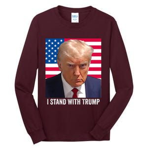 Trump 2024 Mugshot I Stand With Trump Pro Trump Tall Long Sleeve T-Shirt