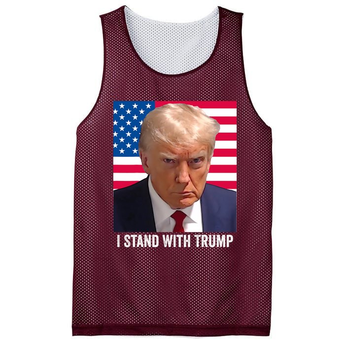 Trump 2024 Mugshot I Stand With Trump Pro Trump Mesh Reversible Basketball Jersey Tank