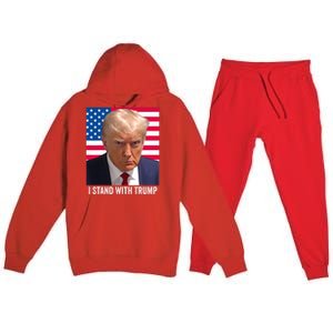 Trump 2024 Mugshot I Stand With Trump Pro Trump Premium Hooded Sweatsuit Set