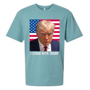 Trump 2024 Mugshot I Stand With Trump Pro Trump Sueded Cloud Jersey T-Shirt