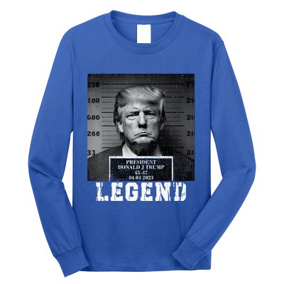 Trump 2024 Mugshot President Legend Long Sleeve Shirt