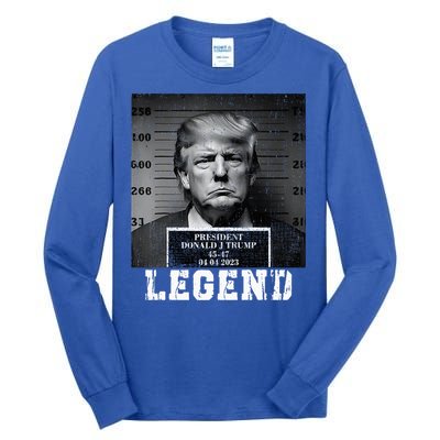 Trump 2024 Mugshot President Legend Tall Long Sleeve T-Shirt