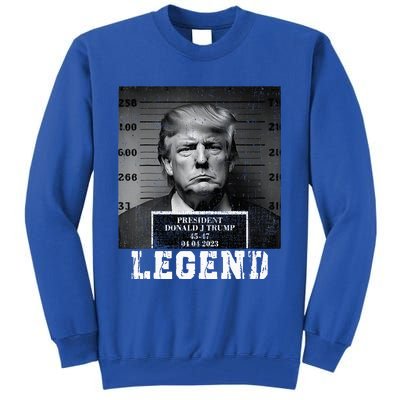 Trump 2024 Mugshot President Legend Tall Sweatshirt