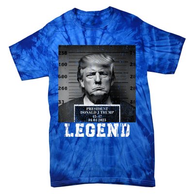 Trump 2024 Mugshot President Legend Tie-Dye T-Shirt