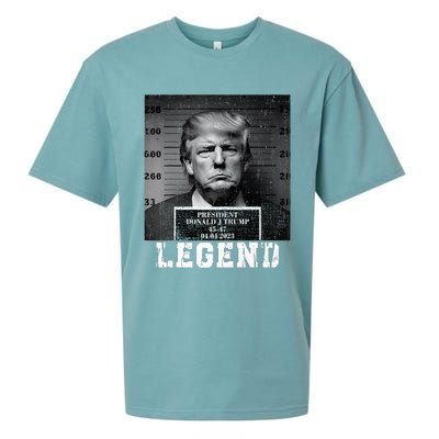 Trump 2024 Mugshot President Legend Sueded Cloud Jersey T-Shirt