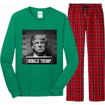 Trump 2024 Mugshot Trump Mug Shot President Long Sleeve Pajama Set