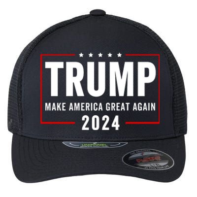 Trump 2024 Make America Great Again Flexfit Unipanel Trucker Cap