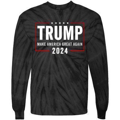 Trump 2024 Make America Great Again Tie-Dye Long Sleeve Shirt