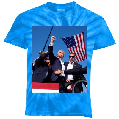 Trump 2024 Meaningful Gift Donald Trump Fist Pump Cute Gift Kids Tie-Dye T-Shirt