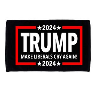 Trump 2024 Make Liberals Cry Again Gift Microfiber Hand Towel